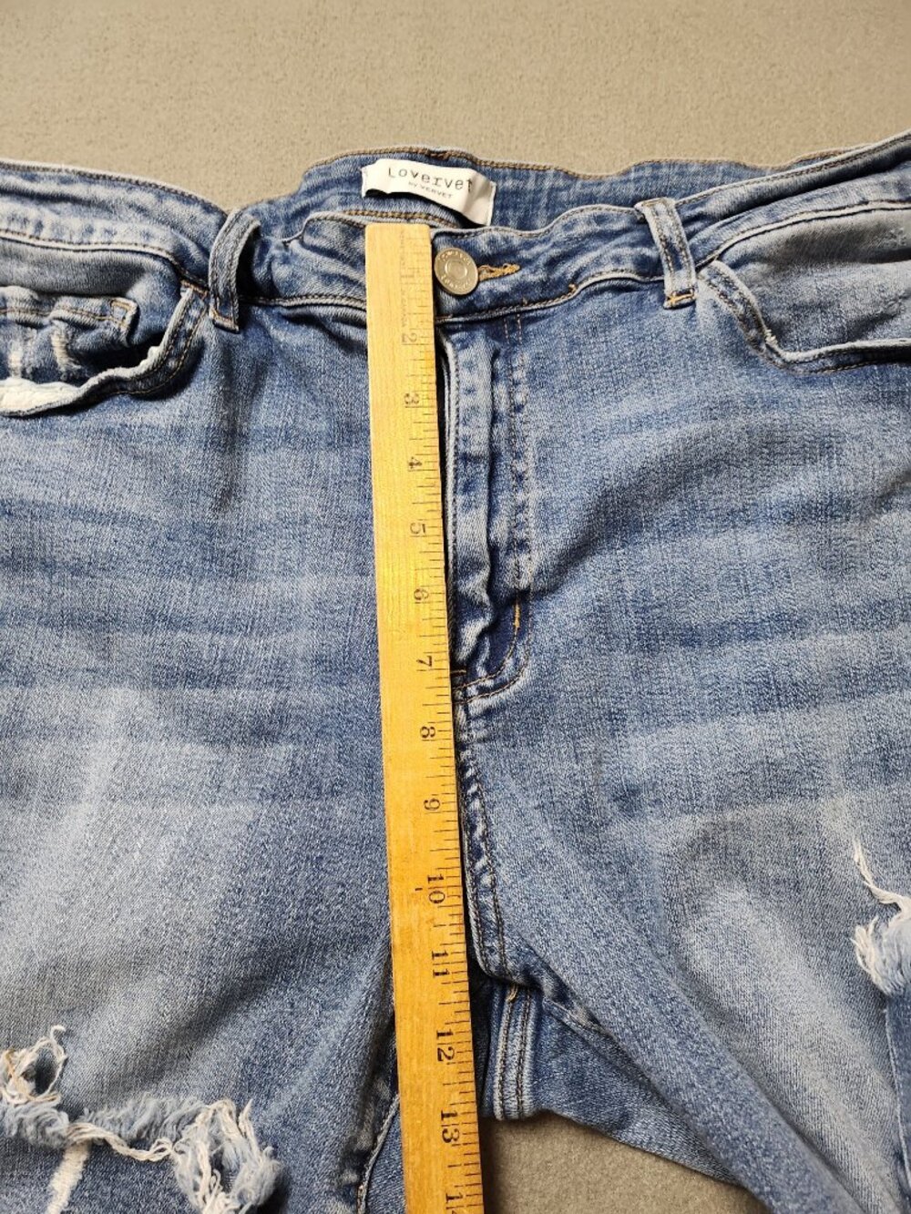 Lovervet by Vervet Light Wash High Rise Distressed Ankle Skinny Jeans Size 20 - Picture 9 of 10